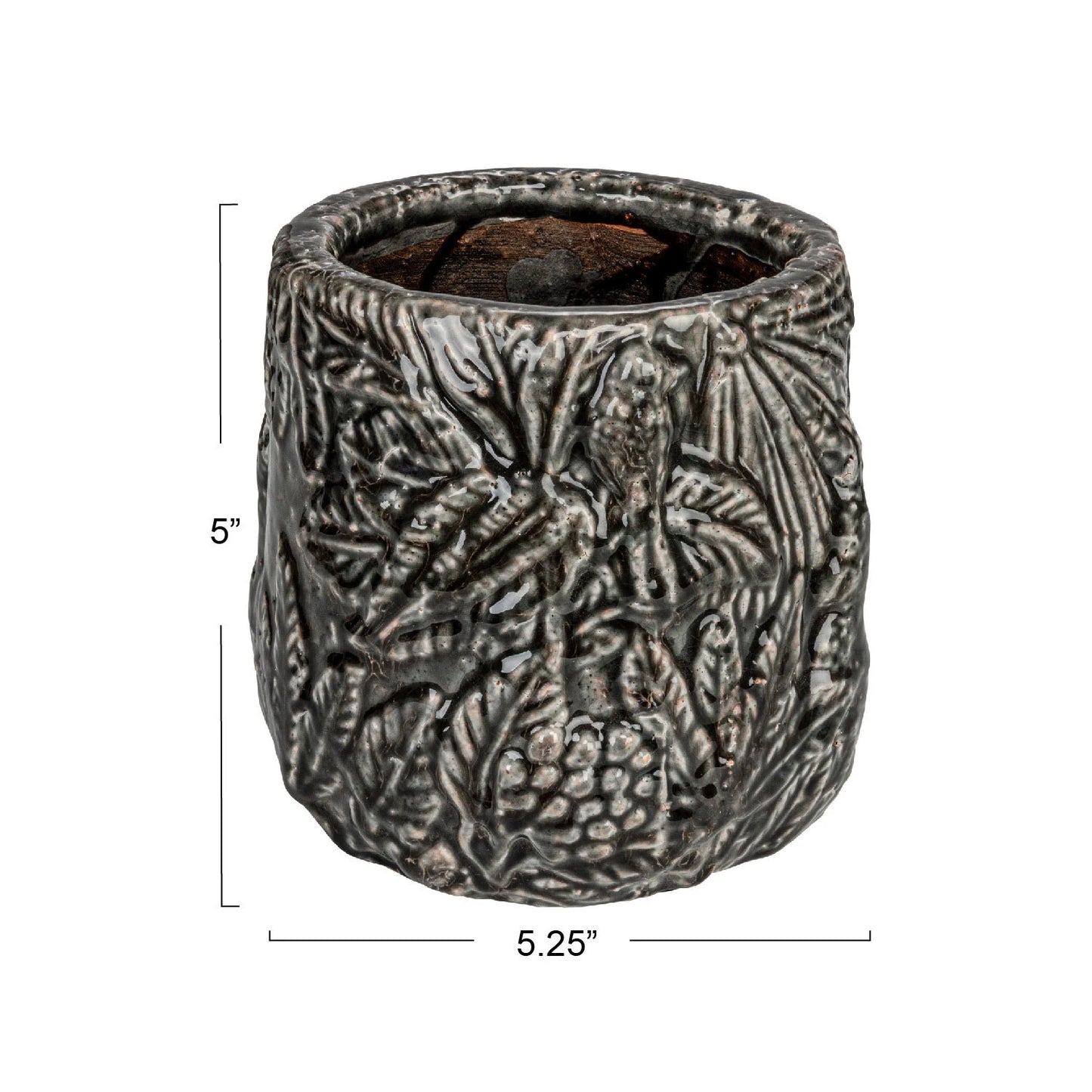 Decorative Terra-cotta Planter (Holds 6" Pot) (Each One Will Vary)