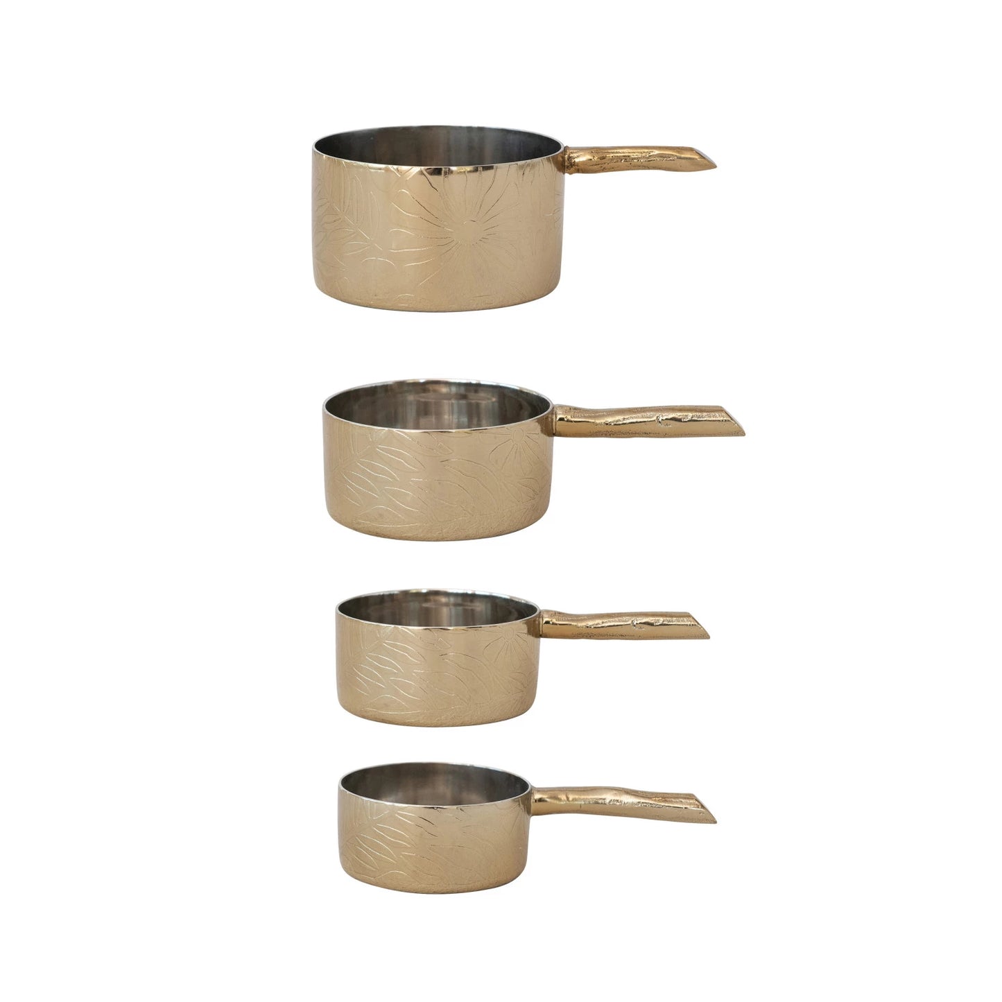 Stainless Steel Measuring Cups with Twig Shaped Handles, Set of 4