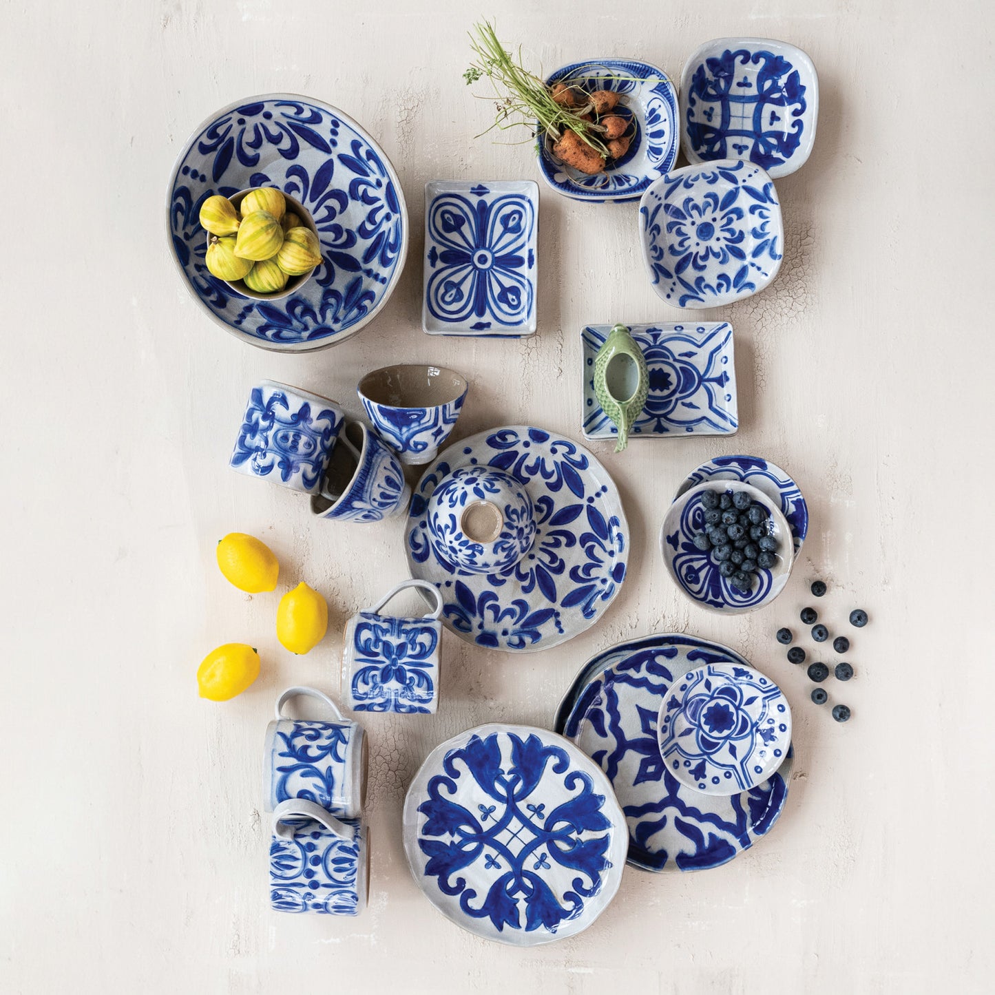 Stoneware Plate with Pattern