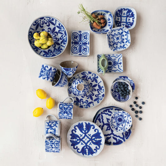 Stoneware Plate with Pattern
