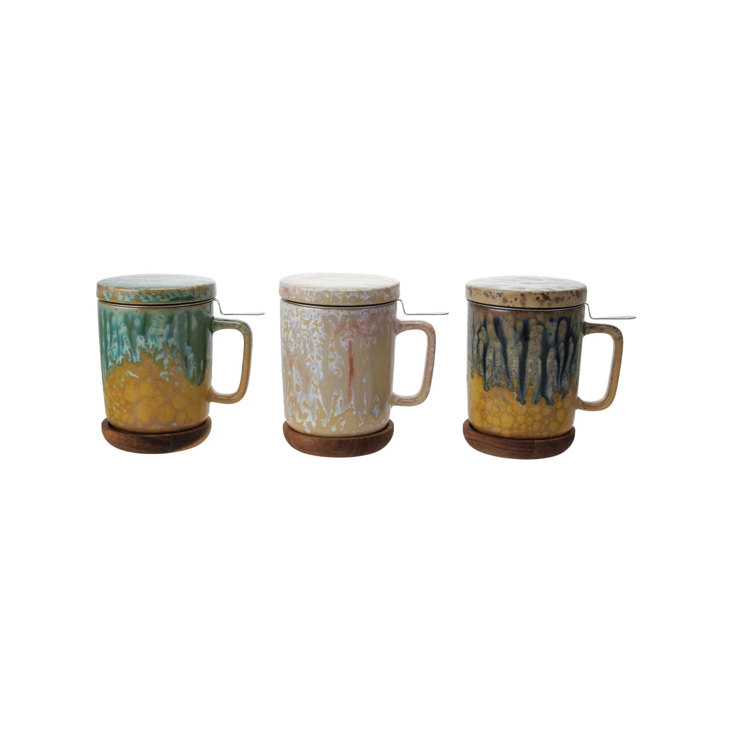 10 oz. Mug with Strainer, Lid & Saucer