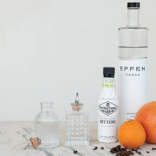 2 oz. Pressed Glass Bitters Bottle with Spout, 2 Styles