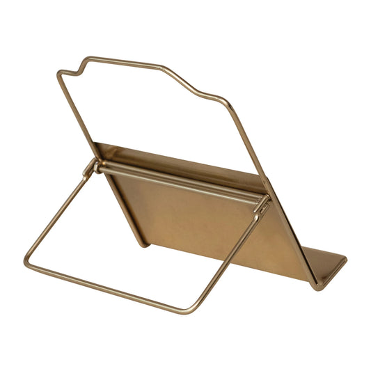 Metal Standing/Foldable Book Holder, Gold Finish