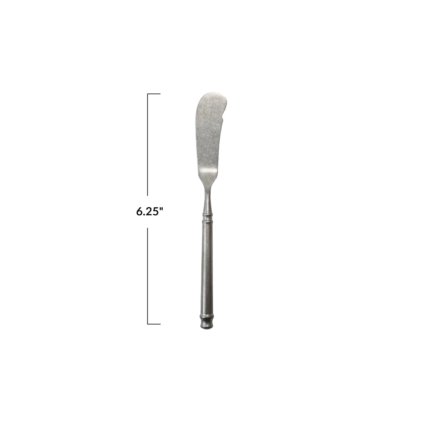 Stainless Steel Canape Knife, Brushed Pewter Finish