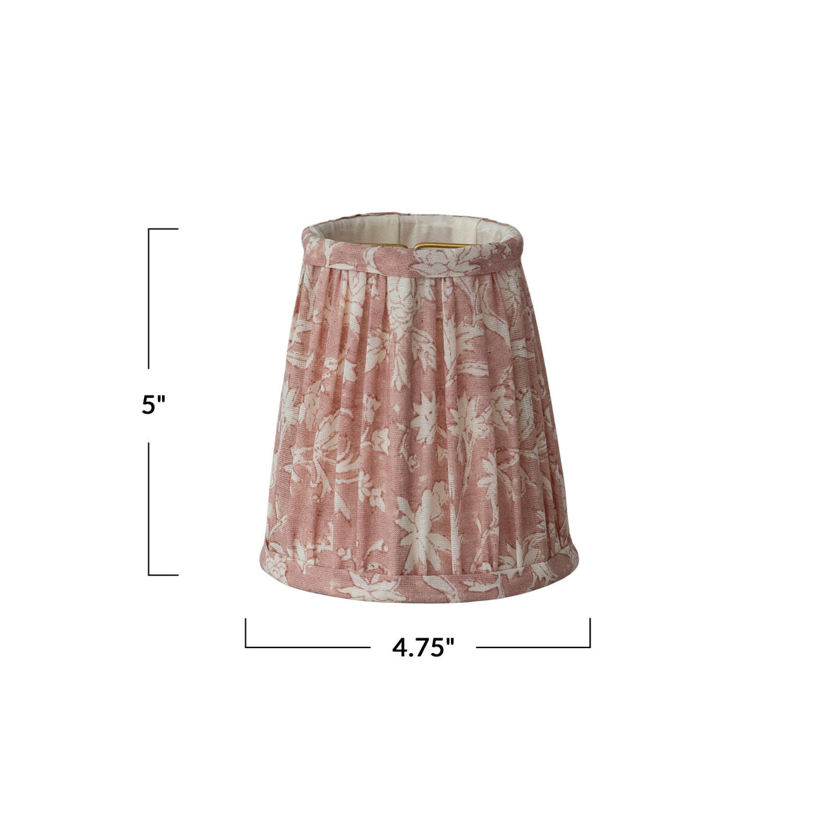 Cotton Blend Printed Pleated Clip-on Chandelier/Sconce Lampshade