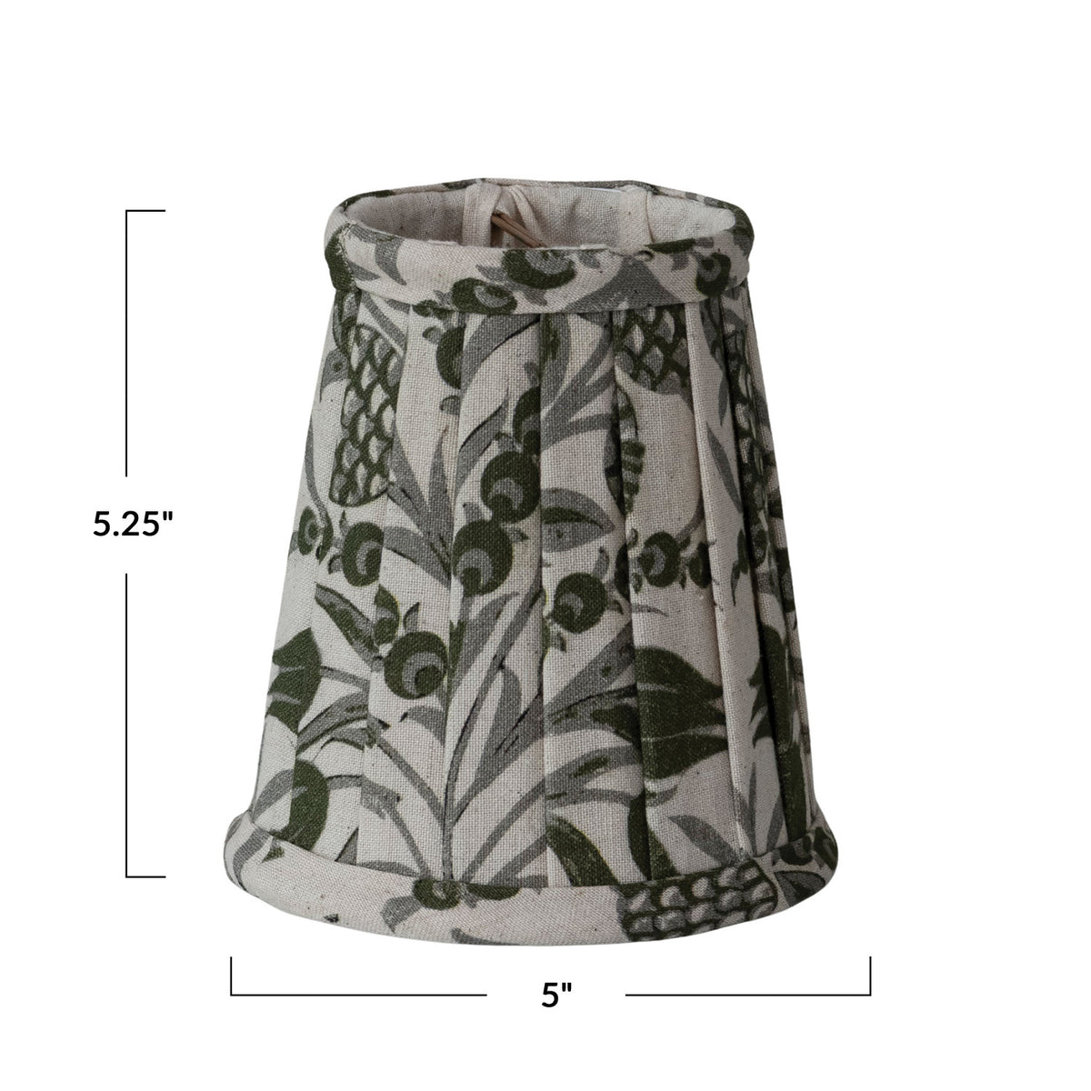Cotton & Linen Printed Pleated Clip-on Chandelier/Sconce Lampshade