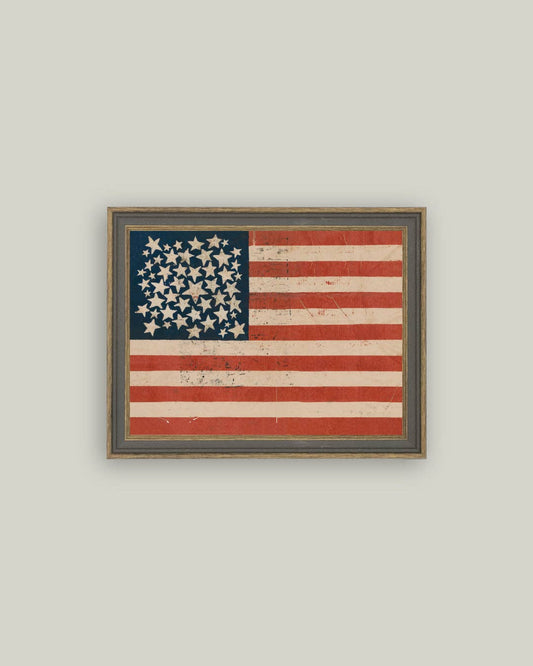 Rustic Flag Antique Art-6x4