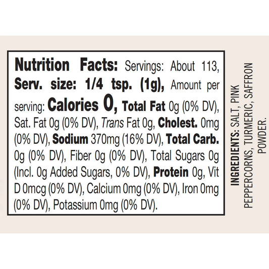 Saffron Pink Peppercorn Sea Salt
