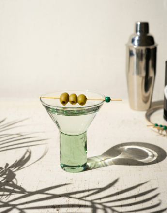 Clear Martini Glass with Solid Base