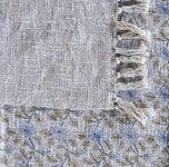 Handloom Cotton Throw w Multicolor Block Print