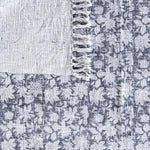 Handloom Slub Throw w Black Block Print