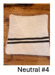 Vintage Turkish Pillow Covers- 16 X 16-Neutrals