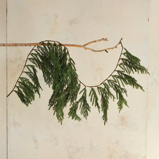 72"L x 20"H Faux Cypress Garland