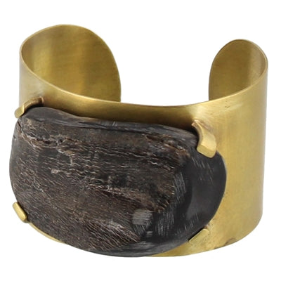 Banten Wide Cuff with Organic Horn