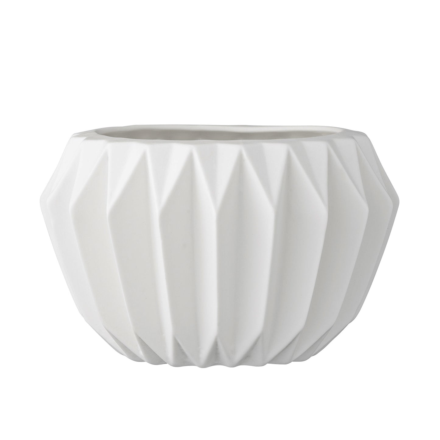 Stoneware Fluted Flower Pot