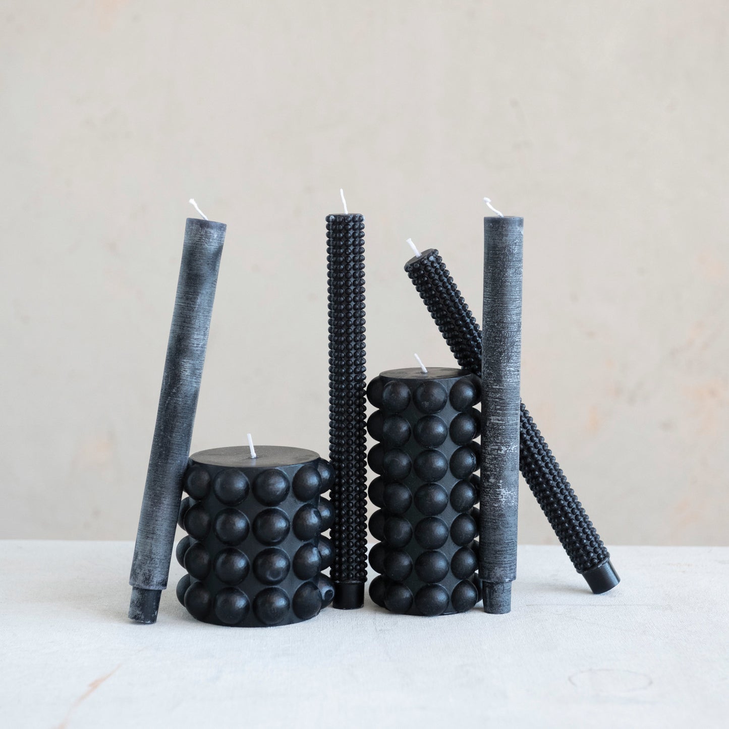 Unscented Hobnail Pillar Candle
