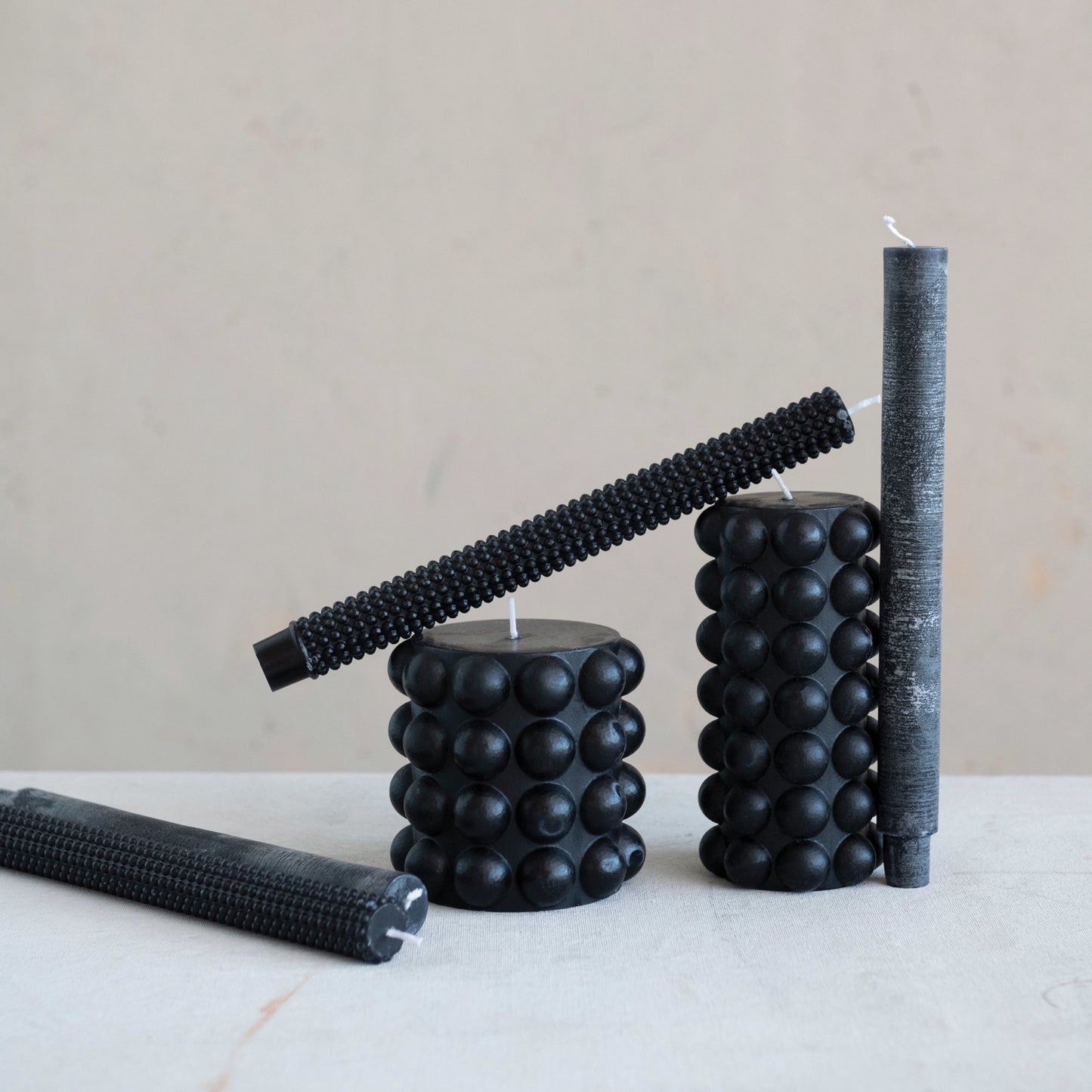 Unscented Hobnail Pillar Candle