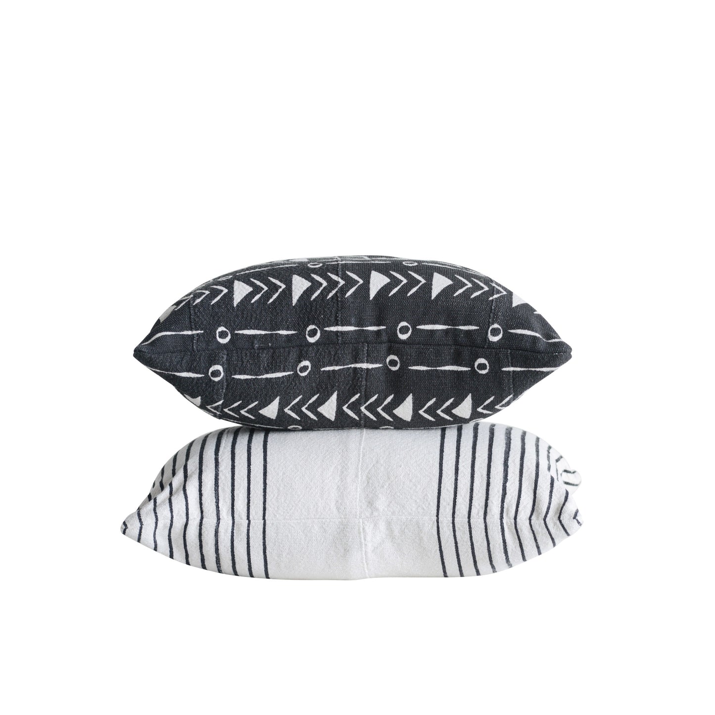 Mudcloth Pattern Lumbar Pillow
