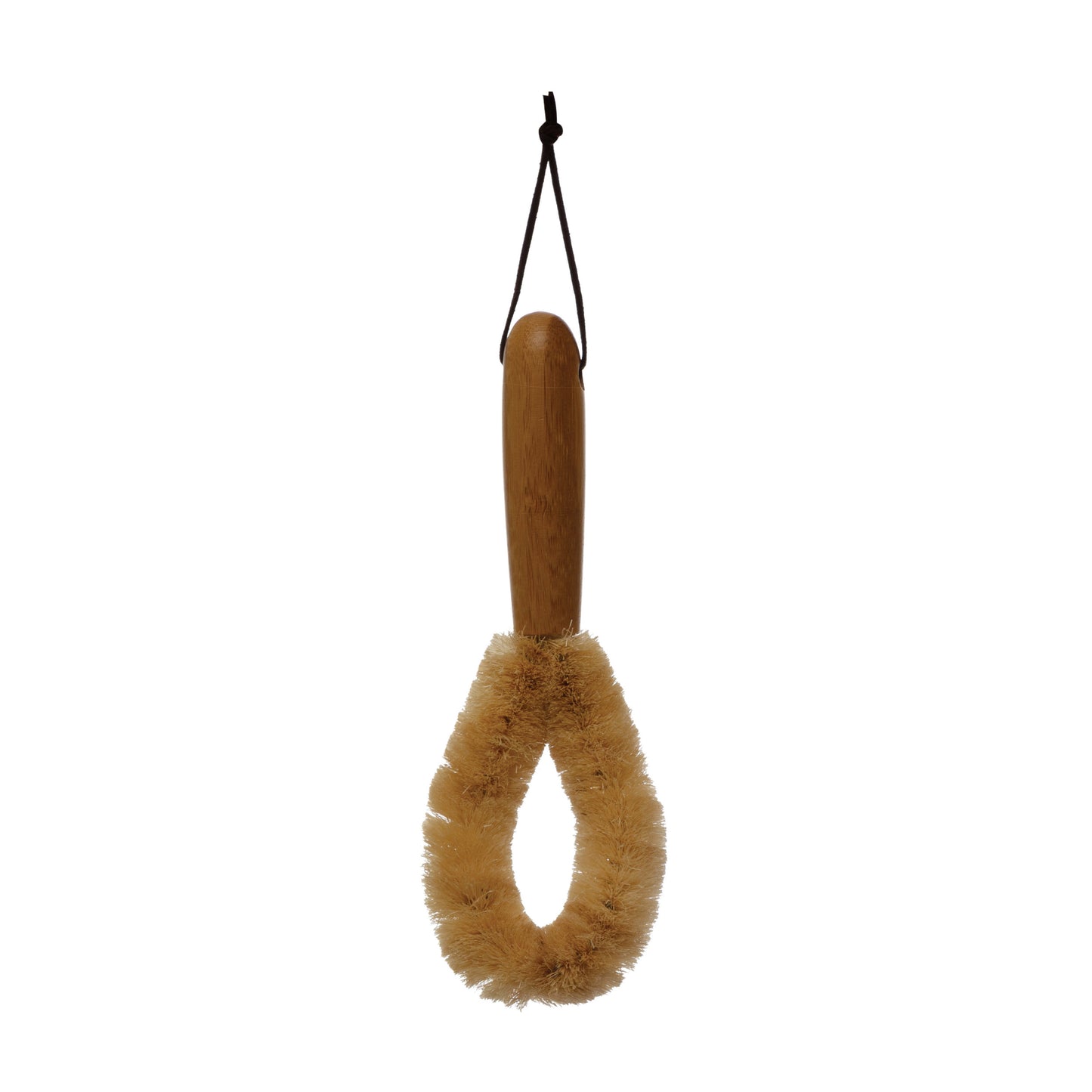 Bamboo Brush with Leather Tie