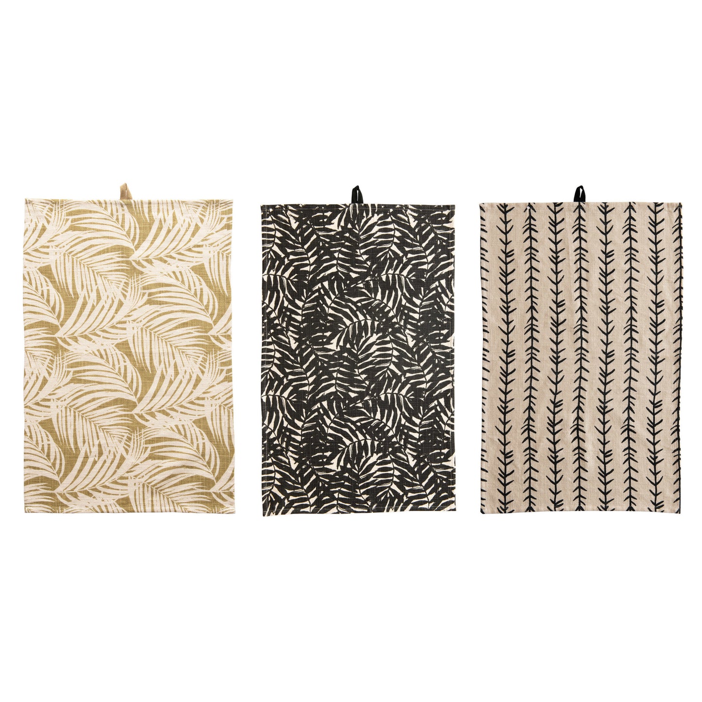 Cotton Printed Tea Towels - Set of 3