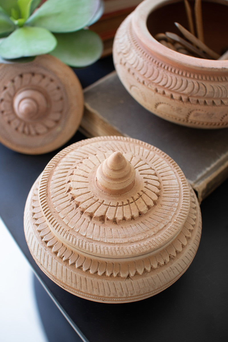 Clay Vessels with Tops