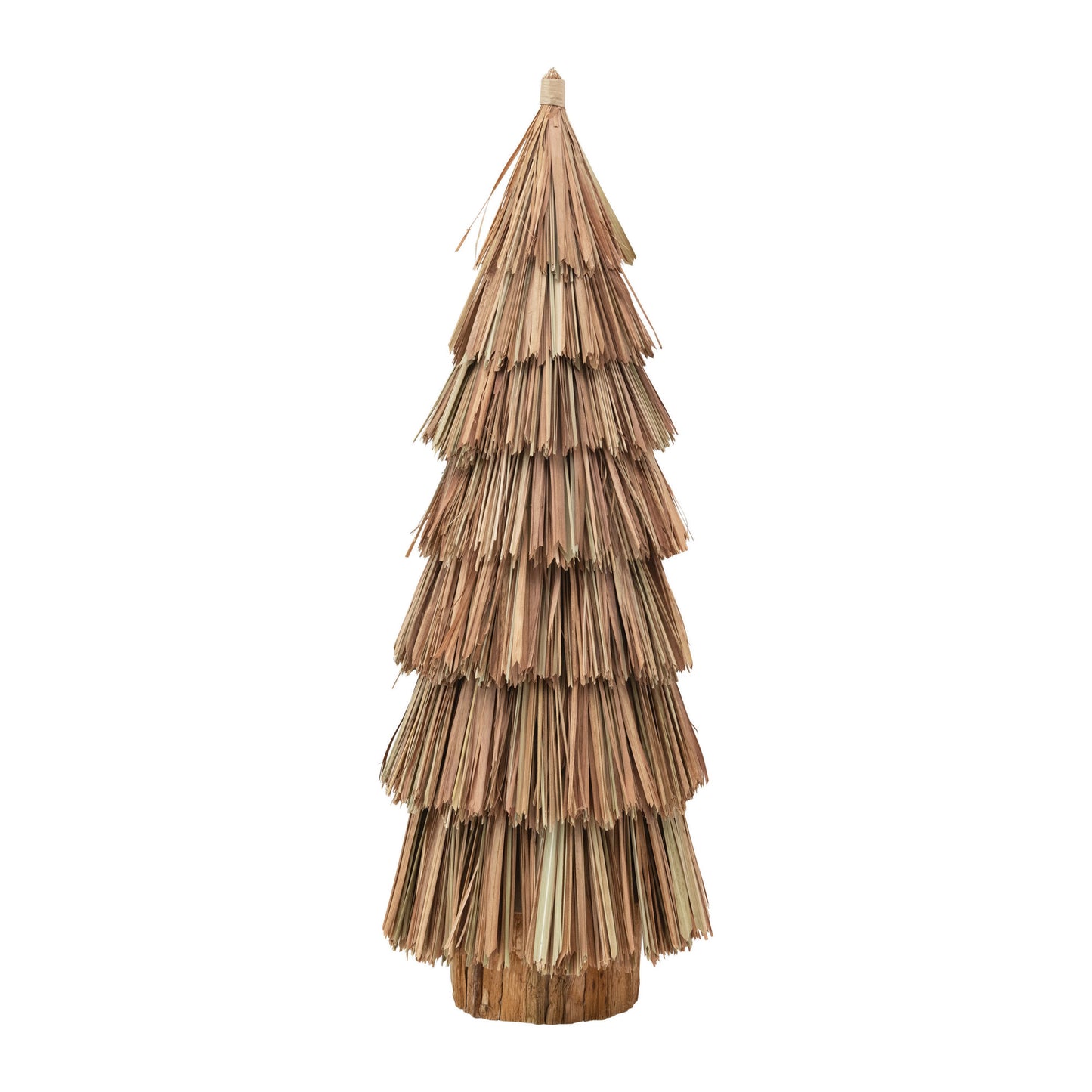 6-1/2" Round x 18"H Natural Hand-Woven Grass Tree
