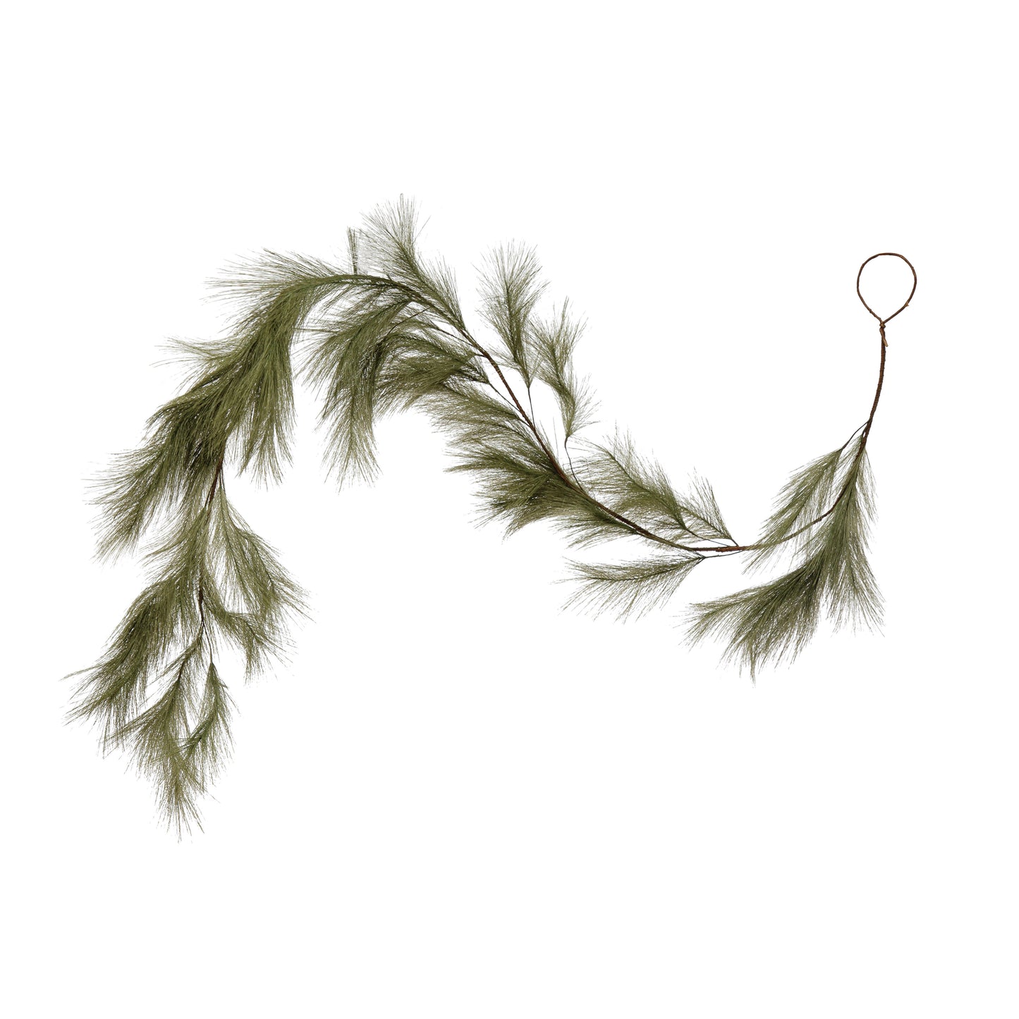 72"L Faux Grass Plume Garland