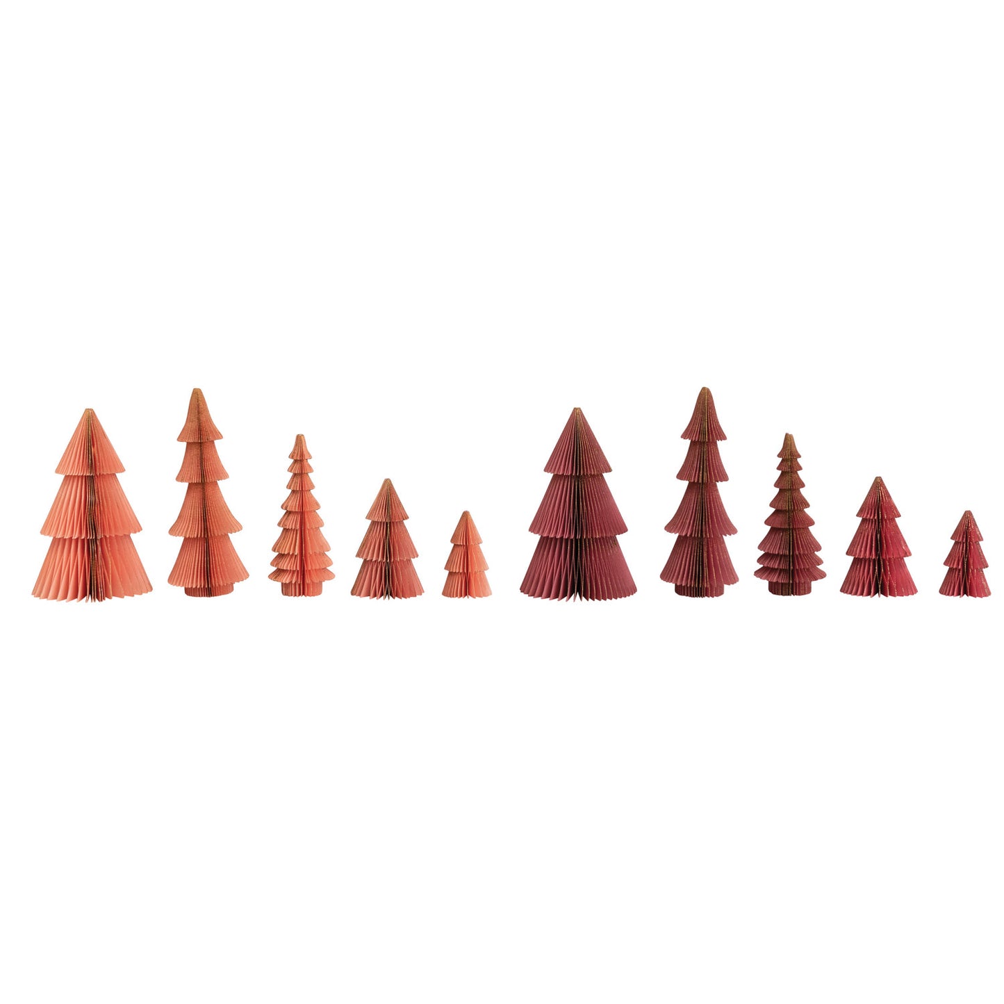 Handmade Recycled Paper Folding Honeycomb Trees
