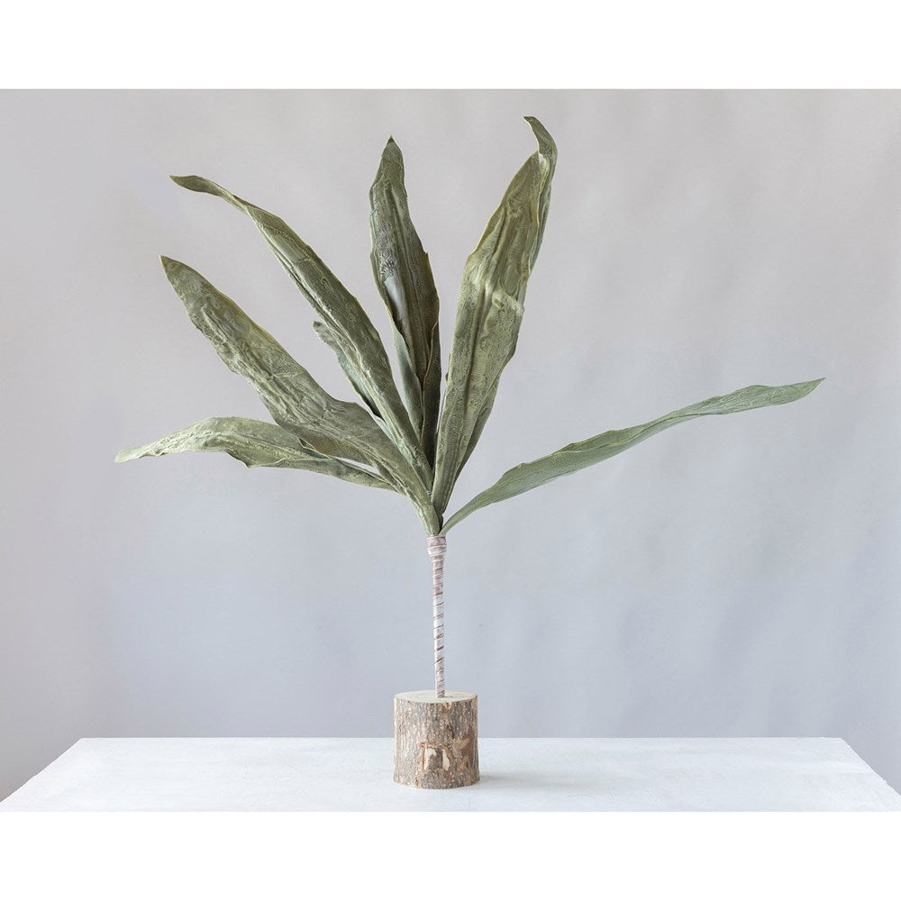 This 31-1/2"H Verigated Faux Leaf Stem with a bright green color adds the perfect color for those that want a unique piece. Makes the perfect year round statement.