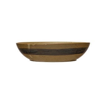 Stoneware Bowl with Reactive Glaze