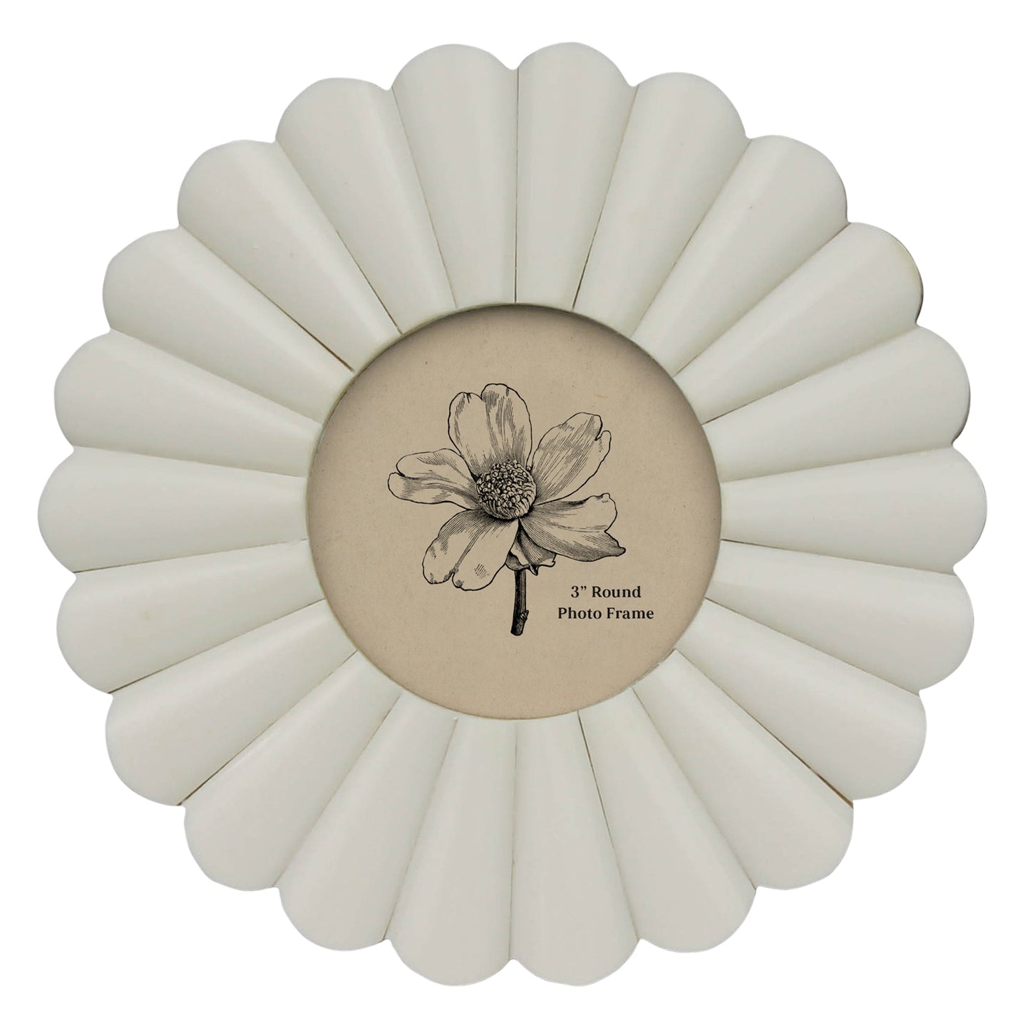 Scalloped Round Frame - 3”