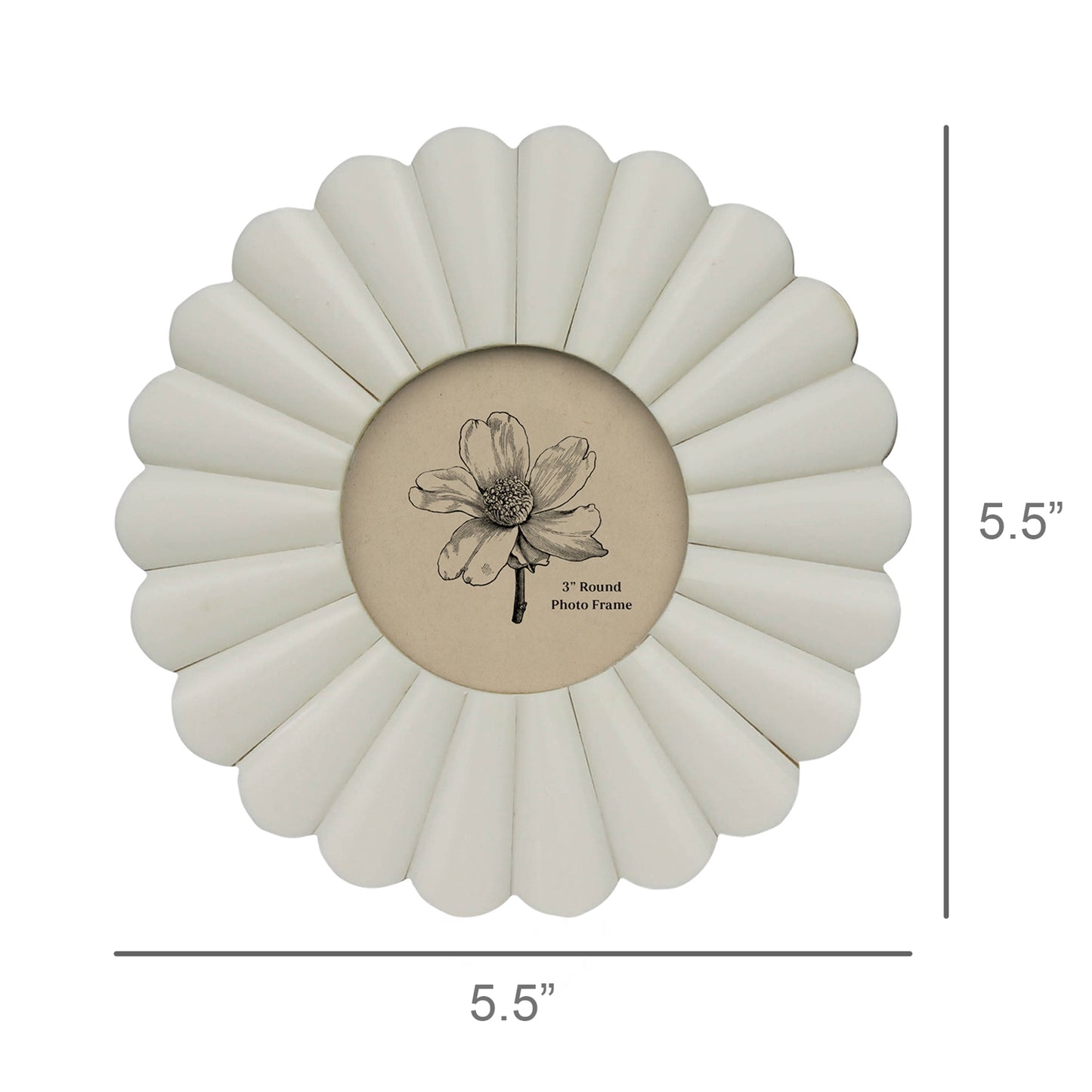 Scalloped Round Frame - 3”