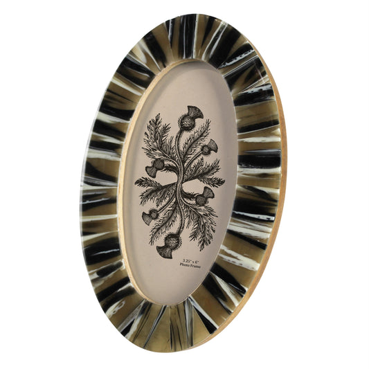 Picture Frame - Oval, Marbled Resin 3.25x6