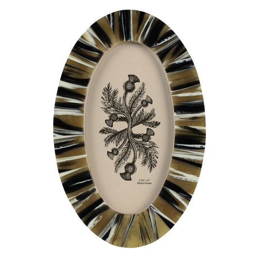 Picture Frame - Oval, Marbled Resin 3.25x6