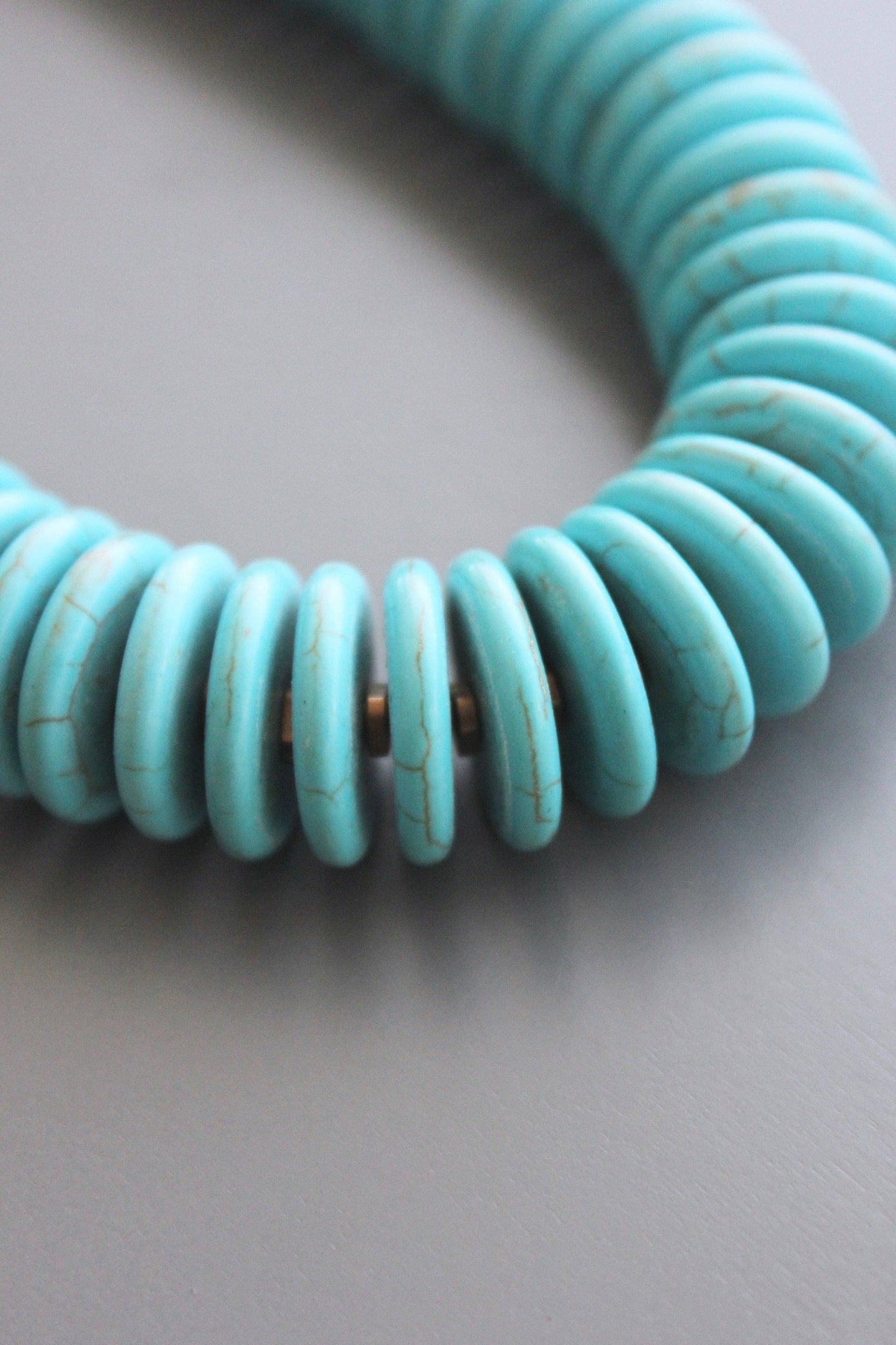 Magnesite and Brass Necklace