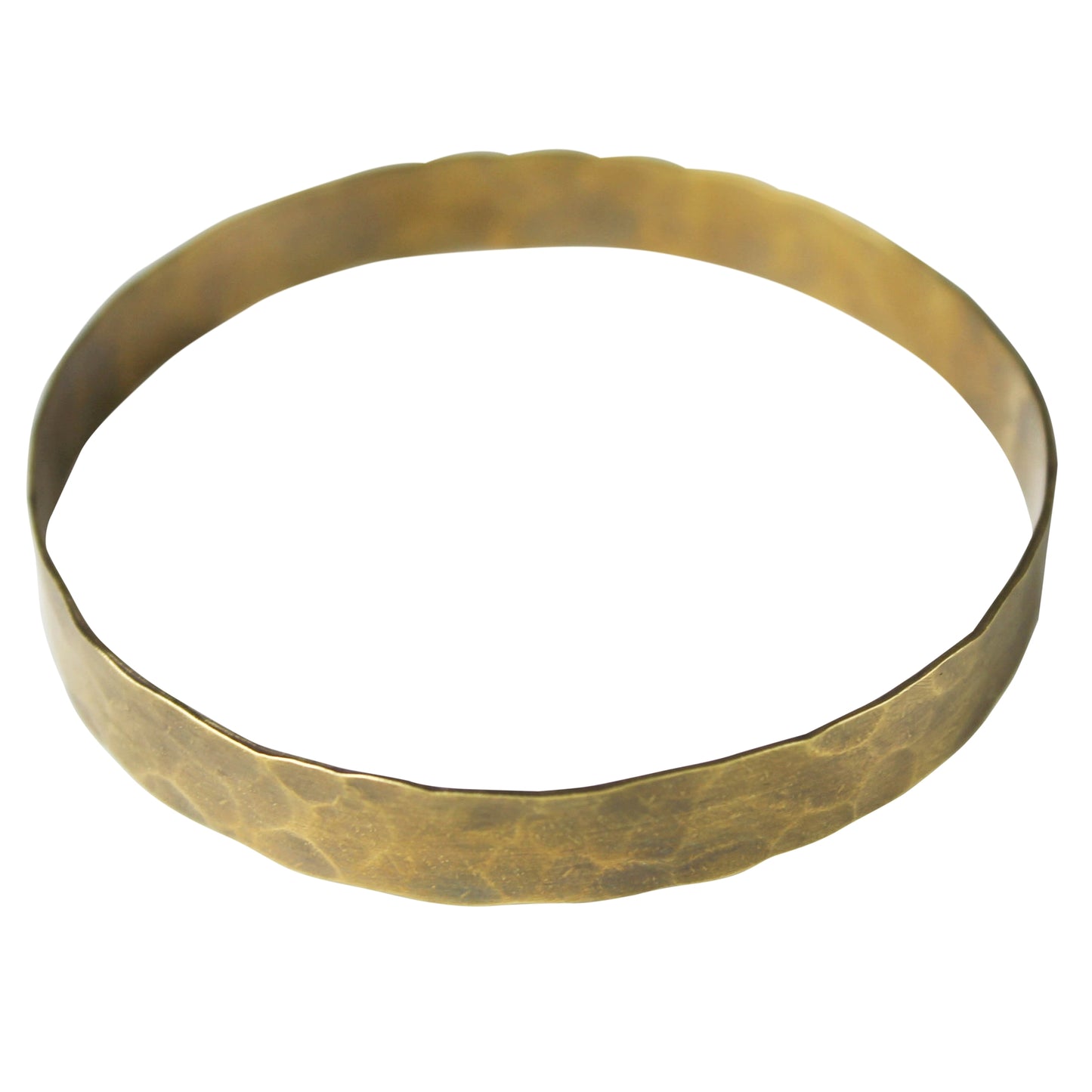 Eve Hammered Bangle, Brass