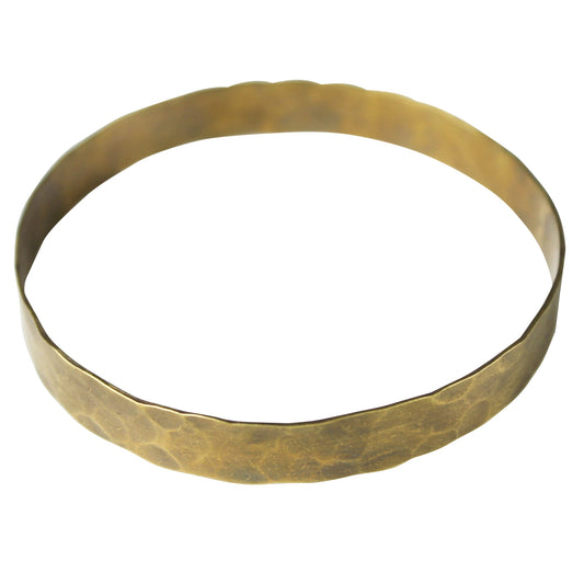 Eve Hammered Bangle, Brass