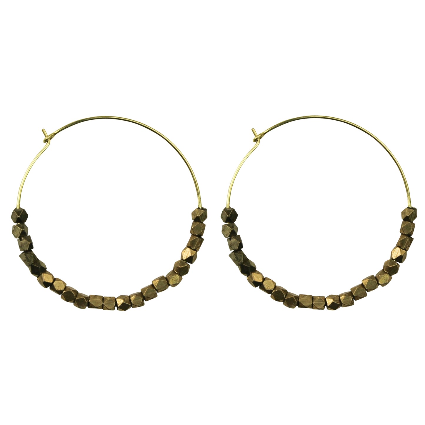 Bodhi Circle Earring w/ Truncated Brass Beads