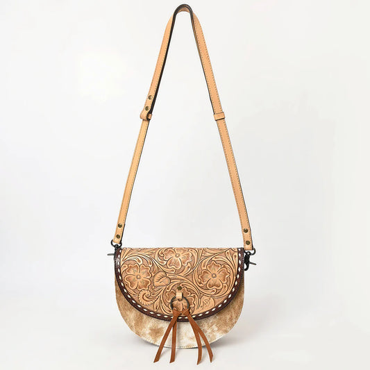 Crossbody Genuine Western Leather Women Bag-Round