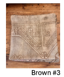 Vintage Turkish Pillow Covers- 16 X 16-Brown