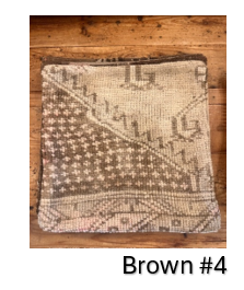 Vintage Turkish Pillow Covers- 16 X 16-Brown
