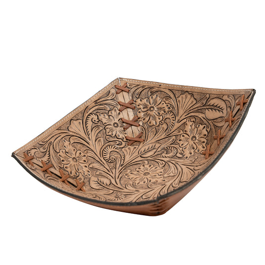Tooled Leather Bowl