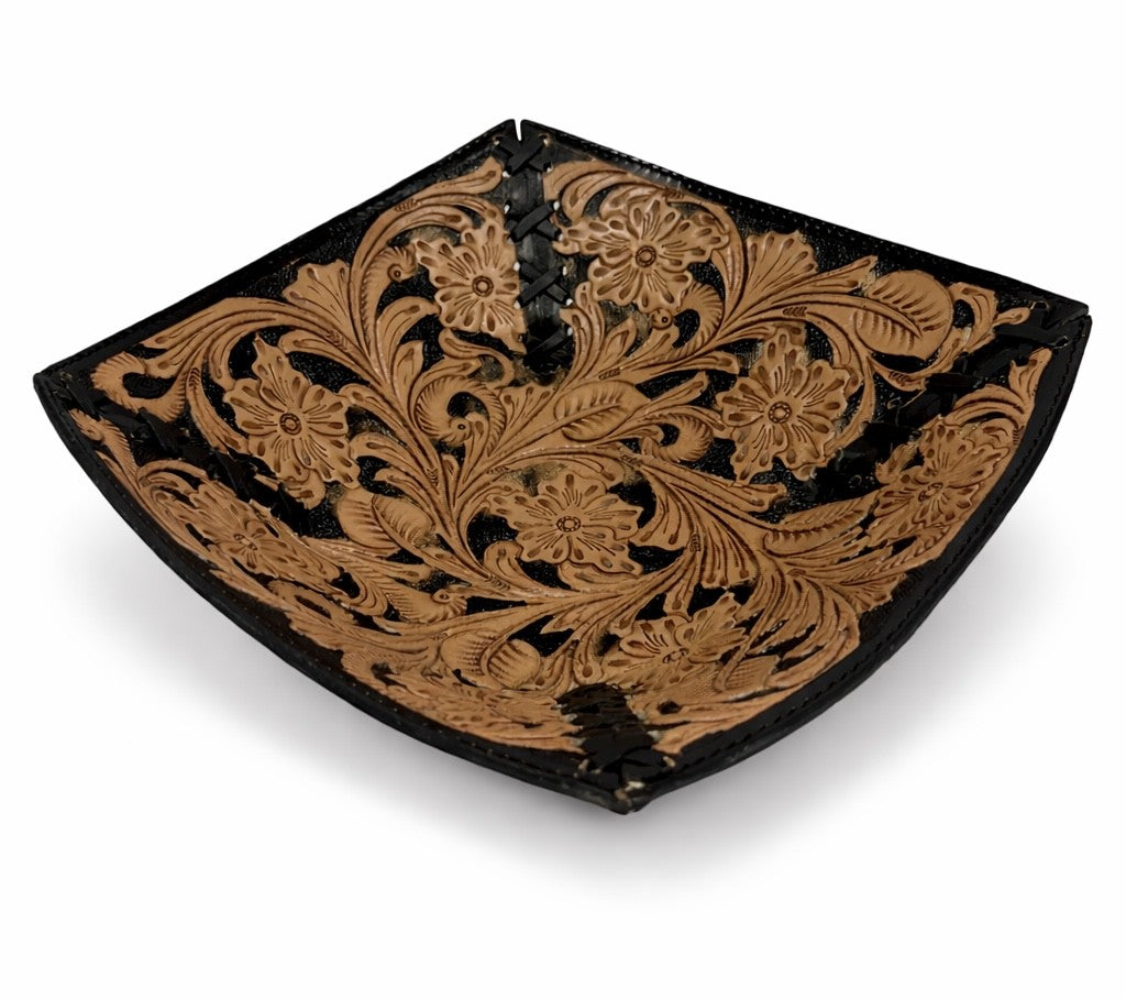 Tooled Leather Bowl