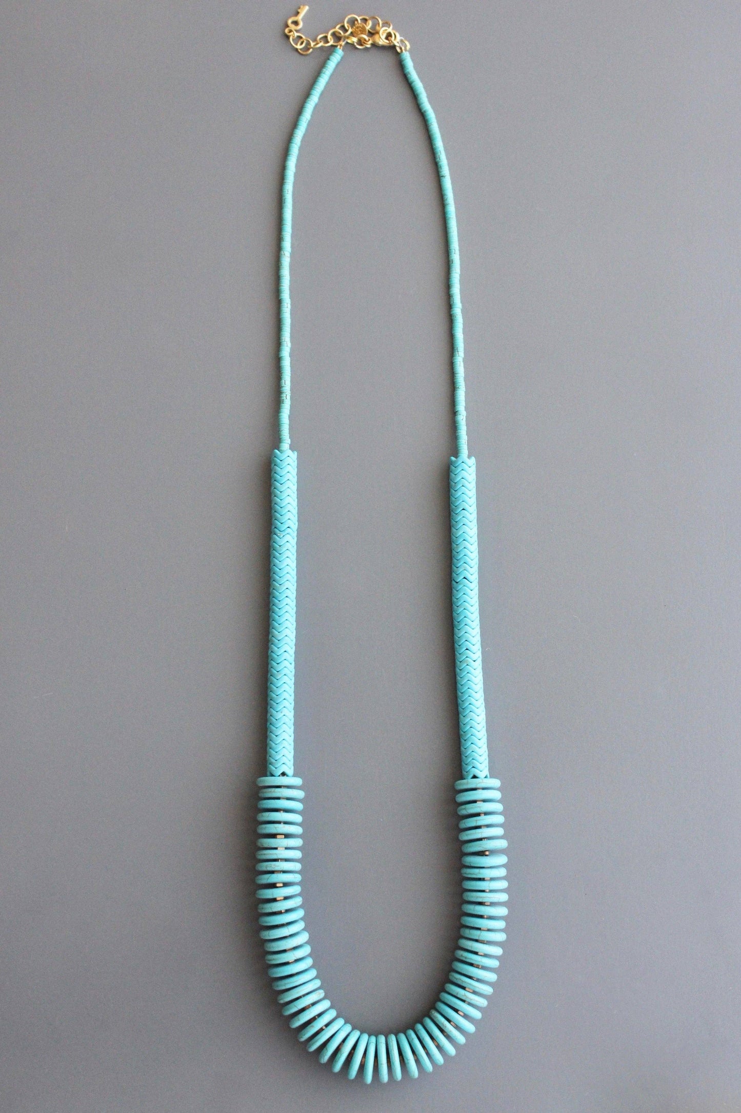 Magnesite and Brass Necklace