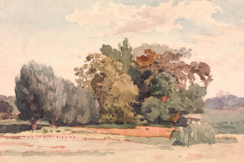 Fall Colored Oasis Watercolor
