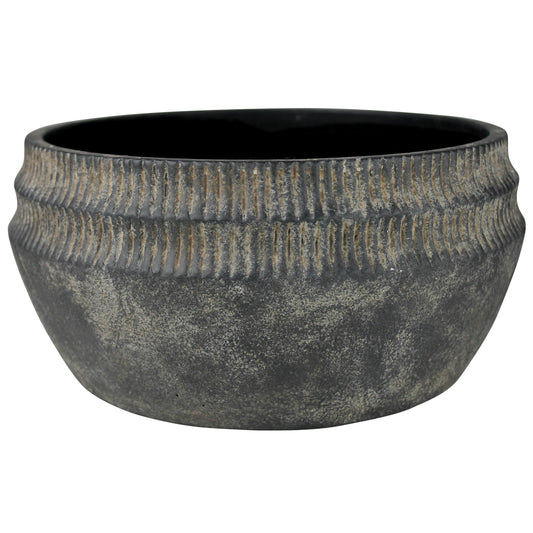 Yara Low Planter, Cement - Lrg