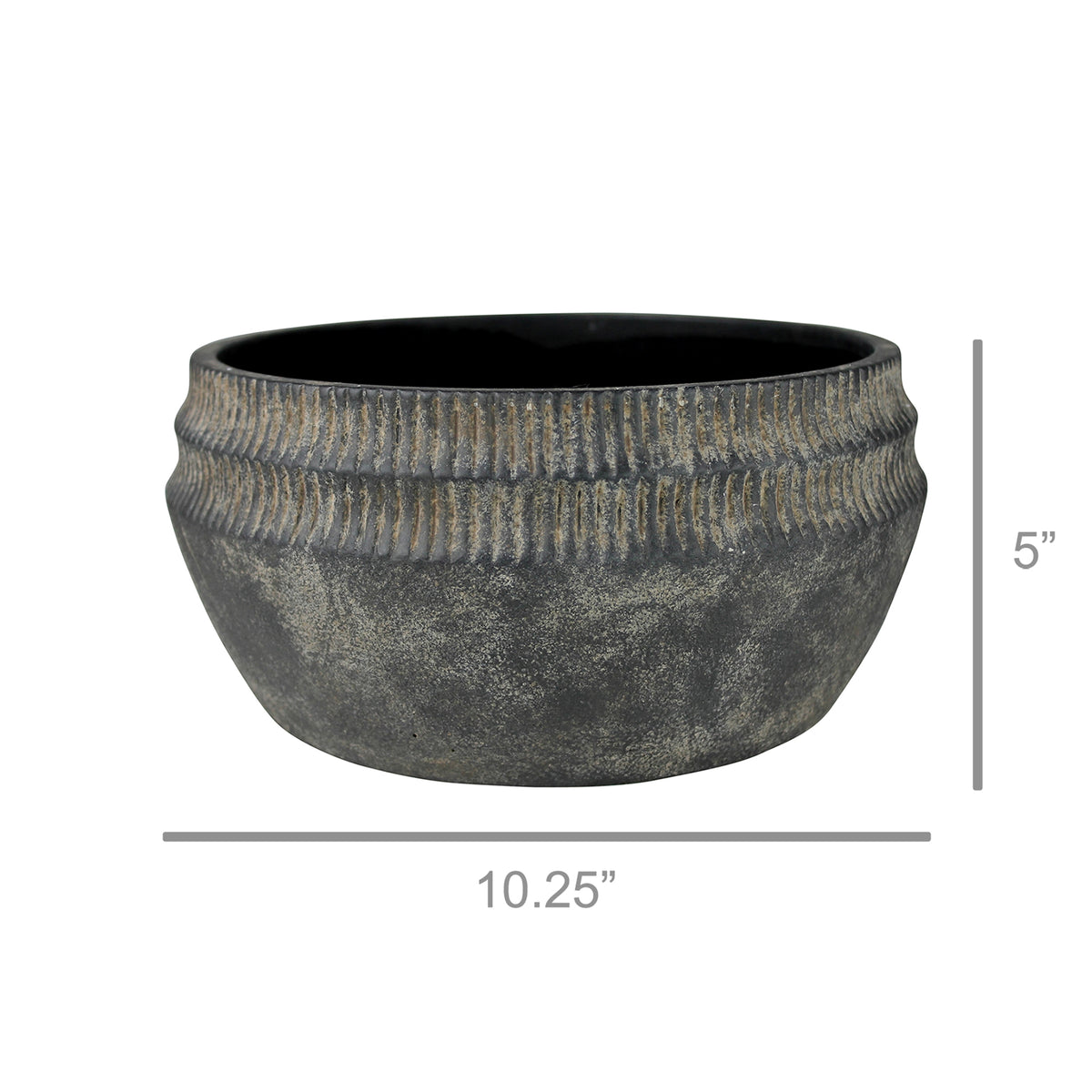 Yara Low Planter, Cement - Lrg