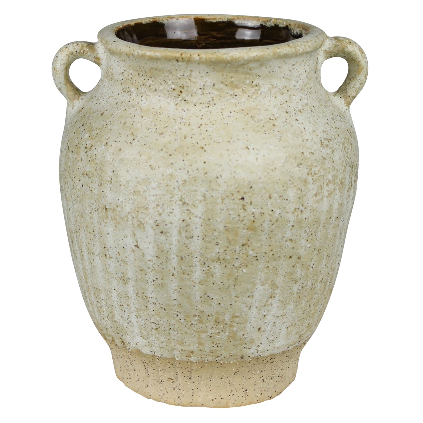 Umbria Pot with Handles, Ceramic, White