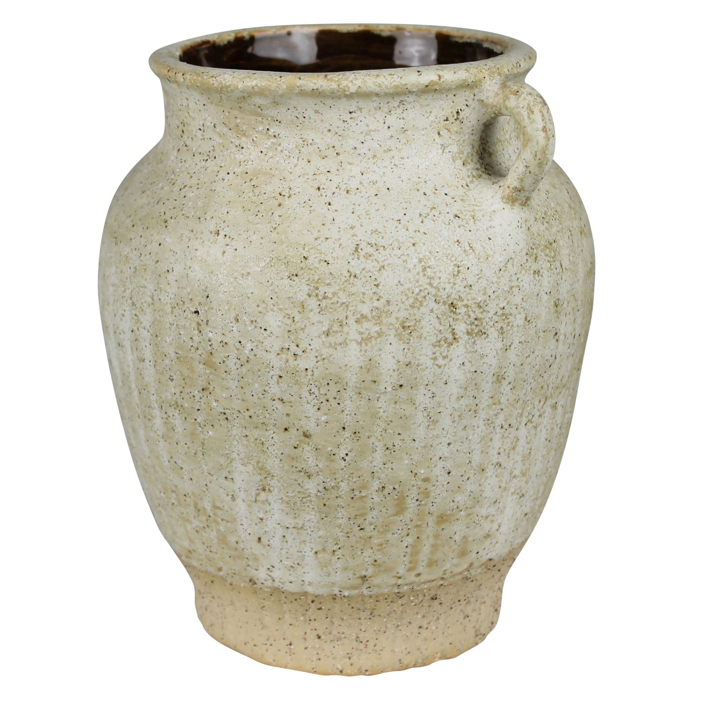 Umbria Pot with Handles, Ceramic, White