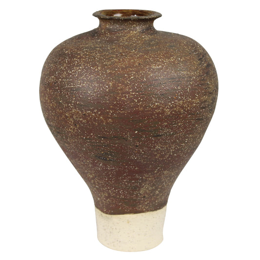 Umbria Narrow Bottom Vase, Ceramic, Brown